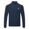 Adidas DWR 1/4 Zip Golf Sweater 2 Adidas DWR 1/4 Zip Golf Sweater -Golf Apparel Store Adidas AW22 DWR Quarter Zip Left Chest HM8282 SWADI323 Crew Navy Front