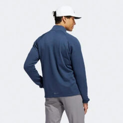 Adidas Statement 1/4 Zip Golf Sweater 16 Adidas Statement 1/4 Zip Golf Sweater -Golf Apparel Store Adidas AW22 Fleece Quarter Zip Pullover HT1322 SWADI313 Crew Navy Model 3