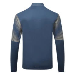 Adidas Statement Golf Sweater -Golf Apparel Store Adidas AW22 Statement Long Sleeve Midlayer HF6582 SWADI357 S Crew Navy Back