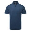 Adidas Texture Stripe Golf Polo Shirt 1 Adidas Texture Stripe Golf Polo Shirt -Golf Apparel Store Adidas AW22 Texture Stripe Polo Shirt HM8261 SHADI686 Collegiate Navy Crew Navy Front