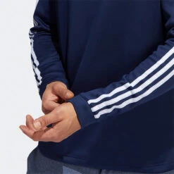 Adidas 3 Stripe COLD.RDY Golf Hoodie -Golf Apparel Store Adidas AW22 Three Stripe Cold.Rdy Hoodie HS4813 SWADI318 Collegiate Navy Model 2