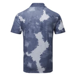 Adidas Flower Mesh Golf Polo Shirt 7 Adidas Flower Mesh Golf Polo Shirt -Golf Apparel Store Adidas SS23 Flower Mesh Polo HS1131 SHADI715 S White Collegiate Navy Back