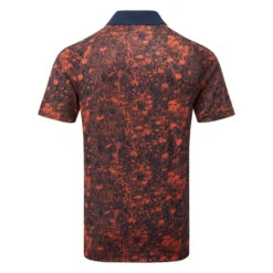 Adidas Mesh Print Golf Polo Shirt -Golf Apparel Store Adidas SS23 Mesh Print Polo IB3803 SHADI709 S Collegiate Navy Red Back