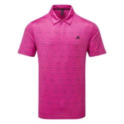 Adidas Stripe Zipper Golf Polo Shirt