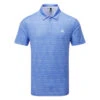 Adidas Stripe Zipper Golf Polo Shirt 2 Adidas Stripe Zipper Golf Polo Shirt -Golf Apparel Store Adidas SS23 Stripe Zipper Polo IC1348 SHADI724 S Blue Fusion White Front