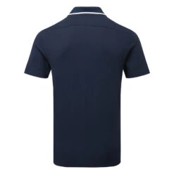 Adidas Go-To Pique Golf Polo Shirt -Golf Apparel Store Adidas SS23 Go To Pique Polo HR7975 SHADI710 Collegiate Navy Back