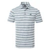 Adidas Two Colour Stripe Polo Shirt -Golf Apparel Store Adidas Two Colour Stripe Polo Shirt Collegiate Navy White HS7579 Front