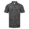 Callaway Digital Camo Jacquard Golf Polo Shirt -Golf Apparel Store Callaway AW22 Digital Camo Jacquard Polo Shirt CGKFC037 003 SHCAL235 XXL Black Heather Front