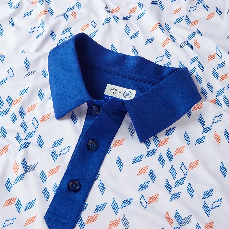 Callaway X-Series All Over Chev Print Golf Polo Shirt 4 Callaway X-Series All Over Chev Print Golf Polo Shirt - Image 2