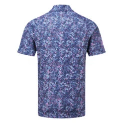 Callaway Geo Print Golf Polo Shirt 7 Callaway Geo Print Golf Polo Shirt -Golf Apparel Store Callaway SS22 Geo Print Golf Polo Shirt Peacoat CGKSC0A2 410 SHCAL193 back