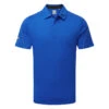 Callaway Stitched Colour Block Golf Polo Shirt -Golf Apparel Store Callaway SS22 Swing Tech Solid Polo Shirt Magnetic Blue CGKSA0D7 496 SHCAL222 M Front