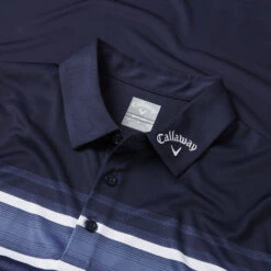 Callaway Tour Stripe Golf Polo Shirt -Golf Apparel Store Callaway SS22 Tour Stripe Polo Shirt CGKSC0T6 410 Code SHCAL219 M Peacoat Detail
