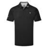 Callaway Ventilated Block Tour Golf Polo Shirt -Golf Apparel Store Callaway SS21 Odyssey Ventilated Block Polo CGKSB074 002 Code SHCAL180 Caviar Front