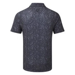 FootJoy Digital Camo FJ Print Lisle Golf Polo Shirt -Golf Apparel Store FootJoy SS22 Digital Camo FJ Print Lisle Golf Polo Shirt Navy 88436 back