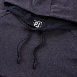 FootJoy Lightweight Golf Hoodie -Golf Apparel Store FootJoy SS22 Lightweight Golf Hoodie Heather Navy 88448 Detail