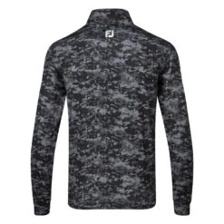 FootJoy Cloud Camo 1/2 Zip Golf Pullover 7 FootJoy Cloud Camo 1/2 Zip Golf Pullover -Golf Apparel Store FootJoy SS23 Cloud Camo Print Midlayer 80110 SWFOO175 S Black Back