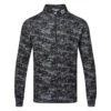 FootJoy Cloud Camo 1/2 Zip Golf Pullover 1 FootJoy Cloud Camo 1/2 Zip Golf Pullover -Golf Apparel Store FootJoy SS23 Cloud Camo Print Midlayer 80110 SWFOO175 S Black Front