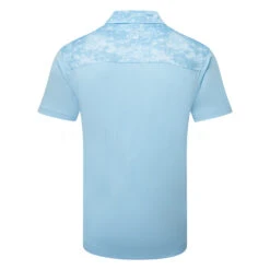 FootJoy Cloud Camo Trim Lisle Golf Polo Shirt 7 FootJoy Cloud Camo Trim Lisle Golf Polo Shirt -Golf Apparel Store FootJoy SS23 Cloud Camo Trim Lisle Polo Shirt 80008 SHFOO227 S True Blue Back