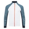Galvin Green Donald Insula Golf Jacket -Golf Apparel Store Galvin Green AW22 Donald Sweater Jacket G134513 SWGAL379 White Navy Orange Front