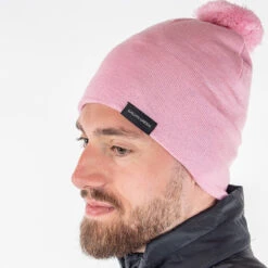 Galvin Green Lemmy Interface-1 Bobble Golf Beanie -Golf Apparel Store Galvin Green Lemmy Knitted Hat Light Pink 4