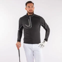 Galvin Green Daxton Insula Golf Pullover 11 Galvin Green Daxton Insula Golf Pullover -Golf Apparel Store Galvin Green SS22 Daxton Insula Half Zip Pullover G124271 Code SWGAL355 M Black Granite Grey White Model 1