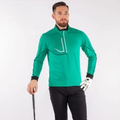 Galvin Green Daxton Insula Golf Pullover 11 Galvin Green Daxton Insula Golf Pullover -Golf Apparel Store Galvin Green SS22 Daxton Insula Half Zip Pullover G124287 Code SWGAL356 M Green Black White Model 1