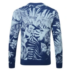 J.Lindeberg Percy Golf Sweater 10 J.Lindeberg Percy Golf Sweater -Golf Apparel Store J.Lindeberg AW22 Percy Sweater GMJKW7424 0470 SWLIN089 Hibiscus Blue Back