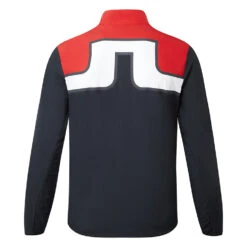 J.Lindeberg KV Hybrid Golf Wind Jacket -Golf Apparel Store J.Lindeberg KV Hybrid Golf Wind Jacket JL NavyBarbados CherryWhite WTLIN028 Back