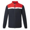 J.Lindeberg KV Hybrid Golf Wind Jacket -Golf Apparel Store J.Lindeberg KV Hybrid Golf Wind Jacket JL NavyBarbados CherryWhite WTLIN028 Front