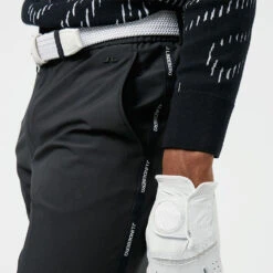 J.Lindeberg Stuart Stripe Golf Trouser -Golf Apparel Store J.Lindeberg SS22 Stuart Stripe Golf Trouser Black GMPA05716 9999 Code TRLIN022 34 W 32 Leg Model 3