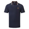J.Lindeberg Glen Golf Polo Shirt 1 J.Lindeberg Glen Golf Polo Shirt -Golf Apparel Store J.Lindeberg SS23 Glen Regular Fit Polo GMJT07614 6855 SHLIN182 JL NavyRusset Orange Front