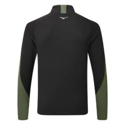 Mizuno Winter Breeze 1/4 Zip Golf Sweater 7 Mizuno Winter Breeze 1/4 Zip Golf Sweater -Golf Apparel Store Mizuno AW22 Winter Breeze 1 4 Zip 52GA2506 39 SWMIZ050 M Olive Black Back
