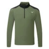 Mizuno Winter Breeze 1/4 Zip Golf Sweater 2 Mizuno Winter Breeze 1/4 Zip Golf Sweater -Golf Apparel Store Mizuno AW22 Winter Breeze 1 4 Zip 52GA2506 39 SWMIZ050 M Olive Black Front