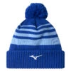 Mizuno Breath Thermo Graphic Pom Golf Beanie 1 Mizuno Breath Thermo Graphic Pom Golf Beanie -Golf Apparel Store Mizuno Breath Thermo Graphic Pom Beanie Blue