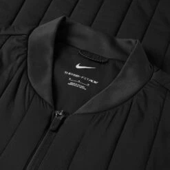 Nike Therma-Fit ADV Repel Golf Wind Jacket -Golf Apparel Store Nike Golf Therma Fit ADV Repel Jacket DN1953 010 WTNIK109 Black White Detail