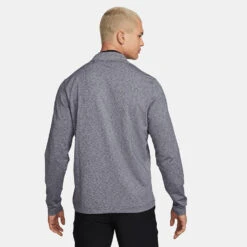Nike Dry Victory Heather 1/2 Zip Golf Sweater -Golf Apparel Store Nike Victory Heather 1 2 Zip Golf Sweater Obsidian Black DH1261 451 SWNIK257 Model 3