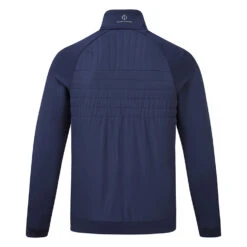 Oscar Jacobson Harrington Thermal Golf Wind Jacket 7 Oscar Jacobson Harrington Thermal Golf Wind Jacket -Golf Apparel Store Oscar Jacobson AW22 Harrington Windproof Jacket OJTOP0087 WTOSC092 S Navy Back