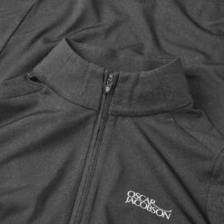 Oscar Jacobson Lawton Tour 1/4 Zip Golf Sweater -Golf Apparel Store Oscar Jacobson AW22 Lawton Tour OJTOP0102 SWOSC205 S Black Marl Detail