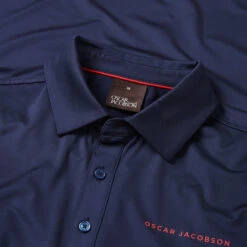Oscar Jacobson Chap II Tour Golf Polo Shirt 6 Oscar Jacobson Chap II Tour Golf Polo Shirt -Golf Apparel Store Oscar Jacobson SS22 Chap Tour Polo Shirt OJTS0041 Code SHOSC194 M Navy Jewel Red Detail