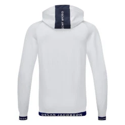 Oscar Jacobson Travis Golf Hoodie -Golf Apparel Store Oscar Jacobson SS22 Travis Midlayer Hoodie OJTOP0044 Code SWOSC201 M White Navy Back