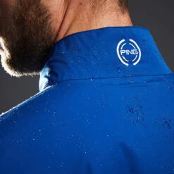 Ping Sensor Dry 2.5 Graphene Waterproof Golf Jacket -Golf Apparel Store Ping AW22 Sensor Dry 2.5 Graphene Waterproof Jacket PO3488 NSB WJPIN064 North Sea Black Model 4