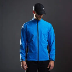 Ping Sensor Dry Waterproof Golf Jacket 9 Ping Sensor Dry Waterproof Golf Jacket -Golf Apparel Store Ping AW22 Sensor Dry Waterproof Jacket PO3490 FBB WJPIN066 French Blue Black Model 1