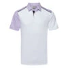Ping Mack Golf Polo Shirt -Golf Apparel Store Ping SS23 Mack Polo Shirt P03576 WCL9 SHPIN342 White Cool Lilac Multi Front