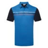 Ping Morten Golf Polo Shirt -Golf Apparel Store Ping SS23 Morten Polo Shirt P03575 DN90 SHPIN351 Danube Navy Multi Front