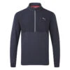 Puma Cloudspun WRMLBL Golf Popover -Golf Apparel Store Puma AW22 Cloudspun WRMLBL 1 4 Zip Sweater 537066 02 SWPUM270 S Navy Blazer Front