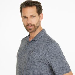 Puma AP Cloudspun King Golf Polo Shirt 12 Puma AP Cloudspun King Golf Polo Shirt -Golf Apparel Store Puma SS22 AP King Cloudspun Polo Shirt 535505 01 Code SHPUM631 L Navy Blazer Heathe Model 2