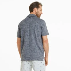 Puma AP Cloudspun King Golf Polo Shirt 13 Puma AP Cloudspun King Golf Polo Shirt -Golf Apparel Store Puma SS22 AP King Cloudspun Polo Shirt 535505 01 Code SHPUM631 L Navy Blazer Heathe Model 3