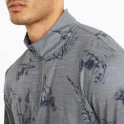Puma Cloudspun Lowlands 1/4 Zip Golf Popover 12 Puma Cloudspun Lowlands 1/4 Zip Golf Popover -Golf Apparel Store Puma Cloudspun Lowlands 1 4 Zip Golf Popover Quiet Shade Heather 537067 02 SWPUM258 Model 2