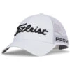 Titleist Tour Performance Mesh Golf Cap -Golf Apparel Store Titleist 2023 Tour Performance Mesh Cap White Black 1