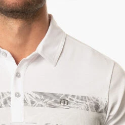 TravisMathew Activate Golf Polo Shirt -Golf Apparel Store Travis Mathew SS21 Activate Golf Polo Shirt 1MW440 SHTRA055 XL White Model 2
